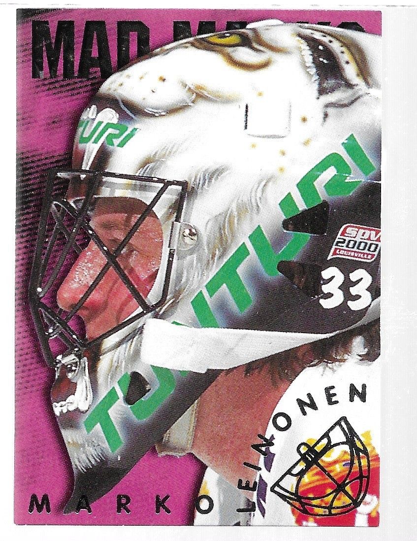 Jääkiekko Mad Mask Marko Leinonen  6/12 98-99 Cardset.