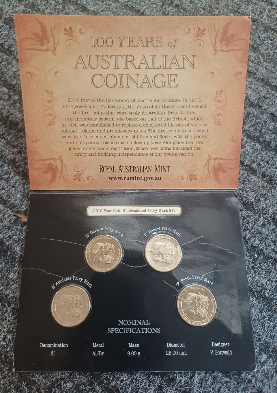 100 years of australian coinage (2010)