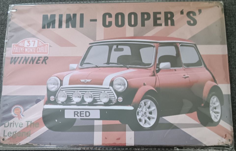 Peltikyltti Mini Cooper uusi retro