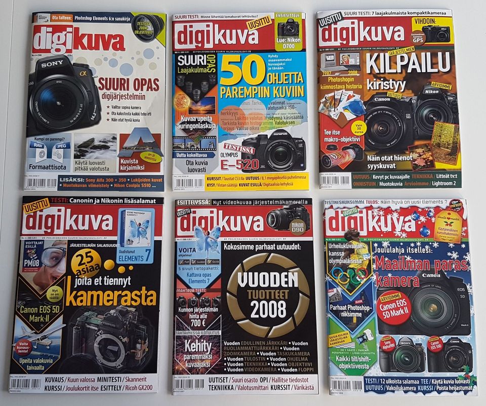 Vanhoja 2008-2012 Digikuva -lehtiä 32 kpl