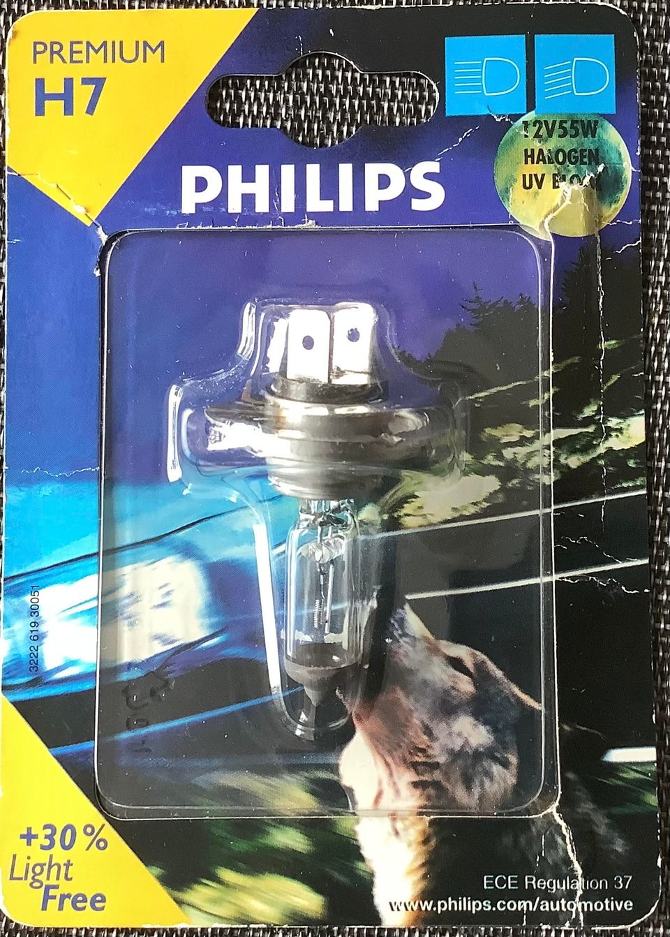 Philips H7 premium halogenpolttimo.