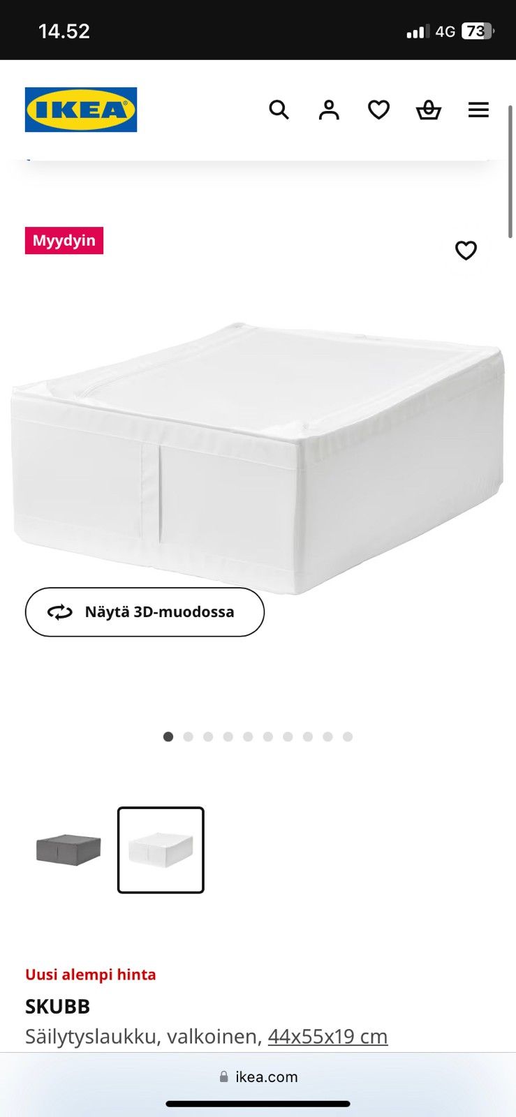 2klp Ikea säilytyslaatikoita