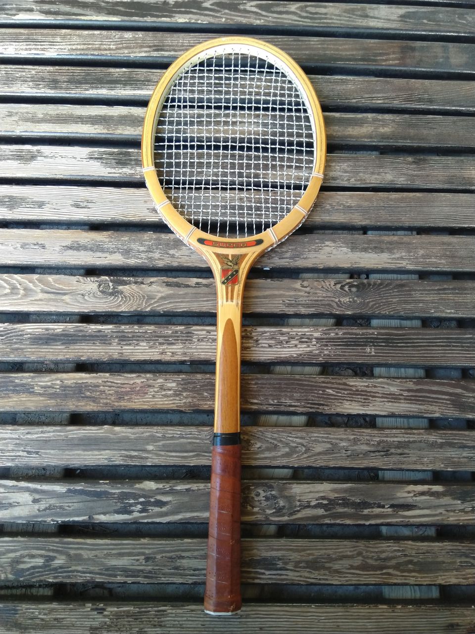 Vintage tennismaila puuta