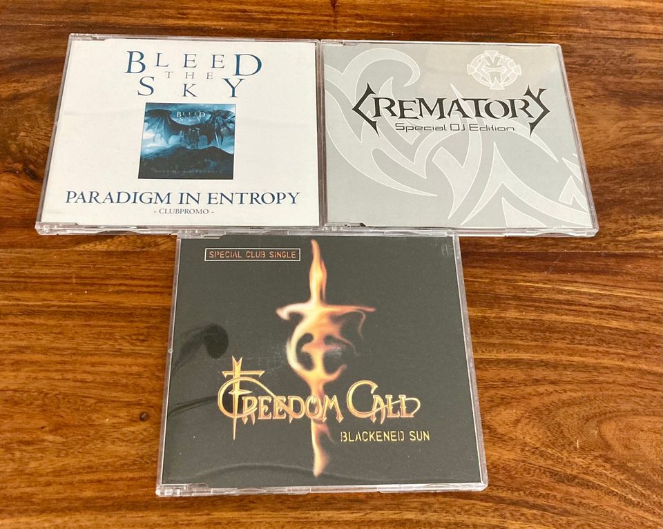 Crematory, Freedom Call, Bleed The Sky CD singlet (special club promosinkkuja)