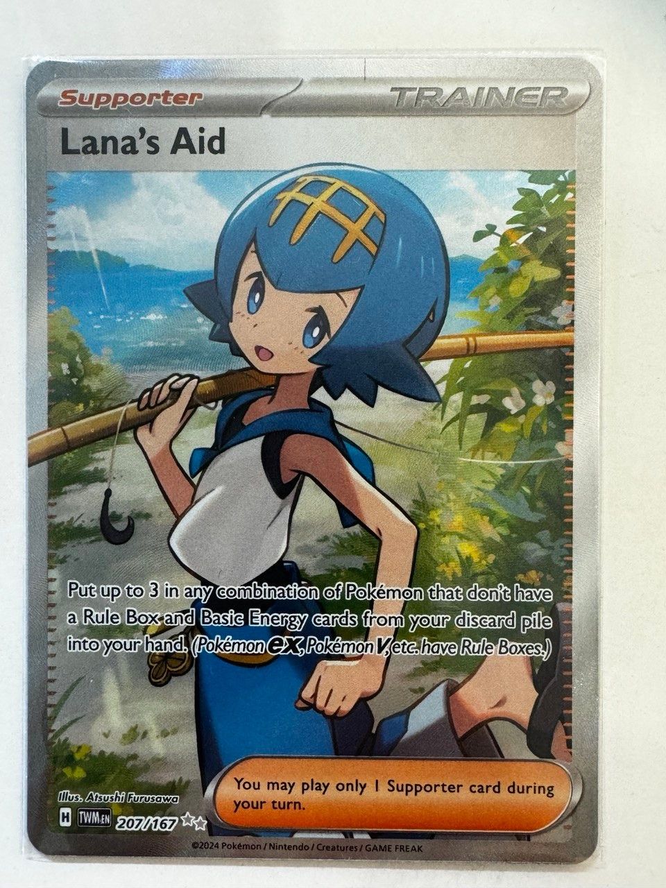 Pokemon Lana's Aid 207/167 Ultra Rare (Full Art) Twilight Masquerade