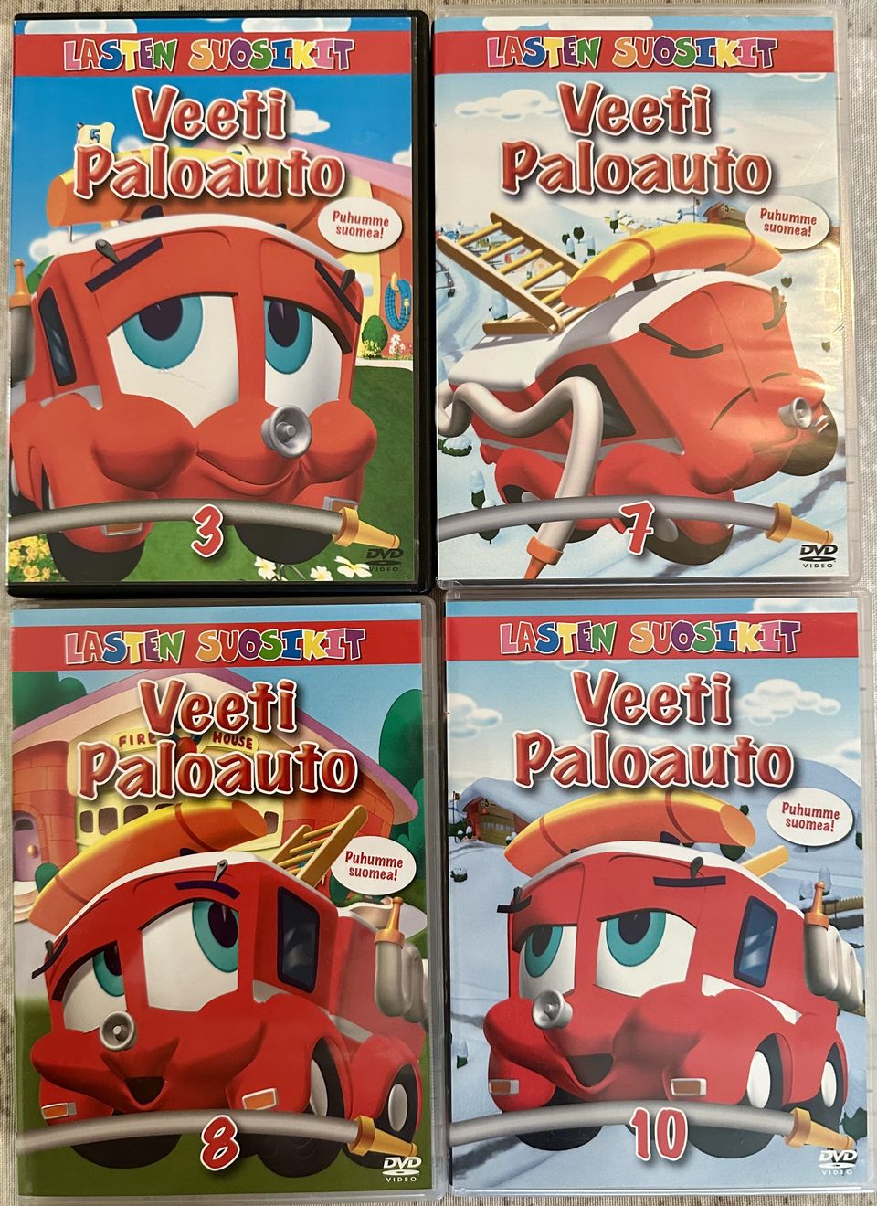 Veeti Paloauto DVD 4kpl yht. 6eur.