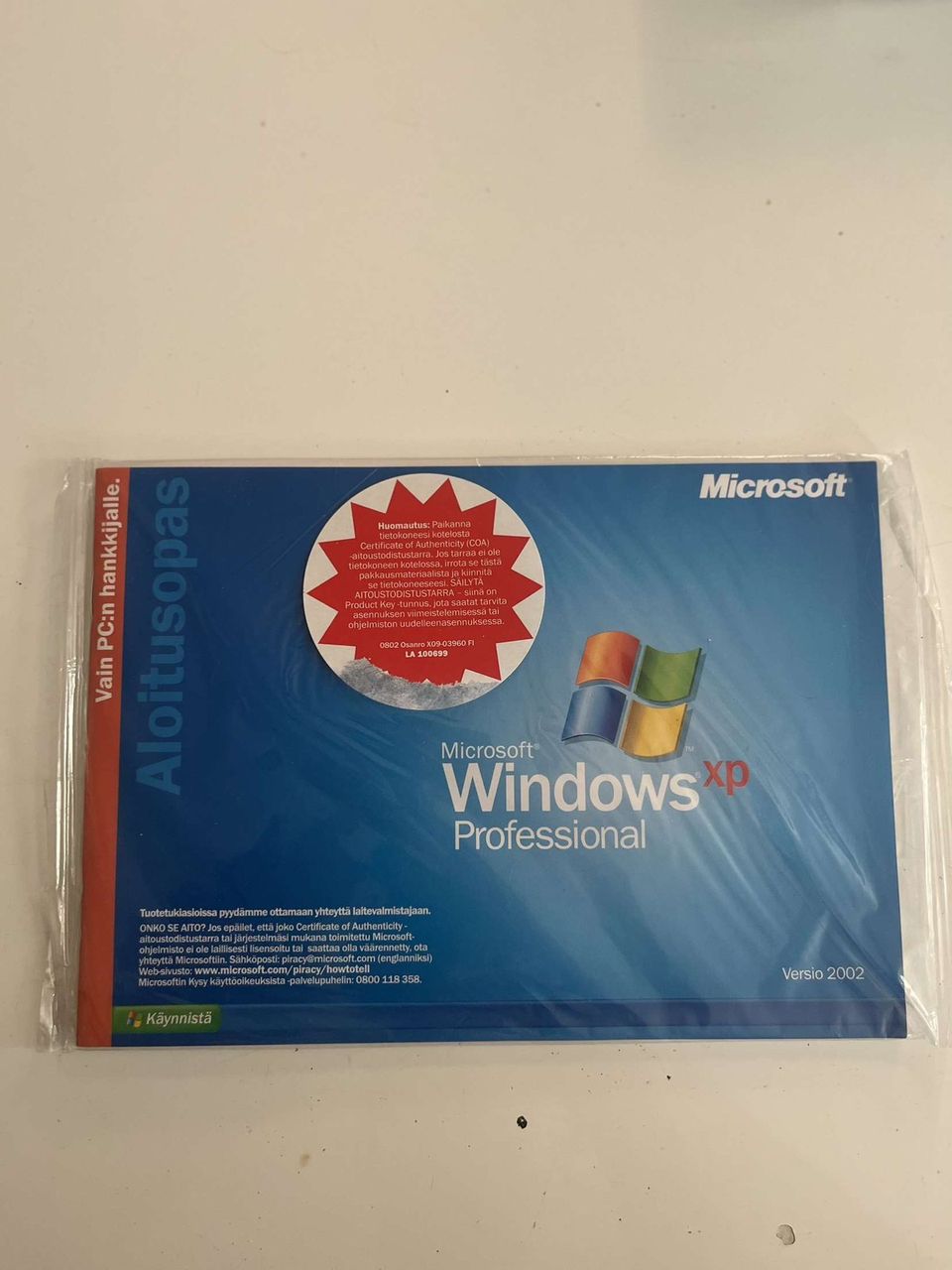Windows XP käyttöjärjestelmä avaamaton
