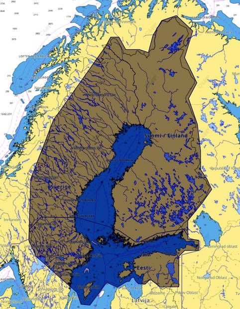 C-Map Reveal Finland Koko Suomen karttakortti