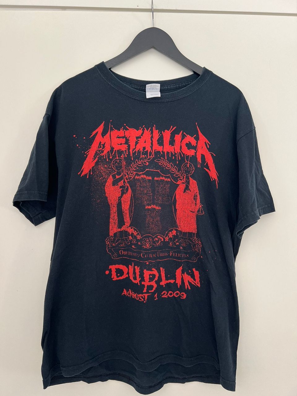 Metallica Dublin 2009 kiertuepaita
