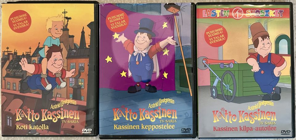 Katto Kassinen DVD 3kpl yht. 5eur.