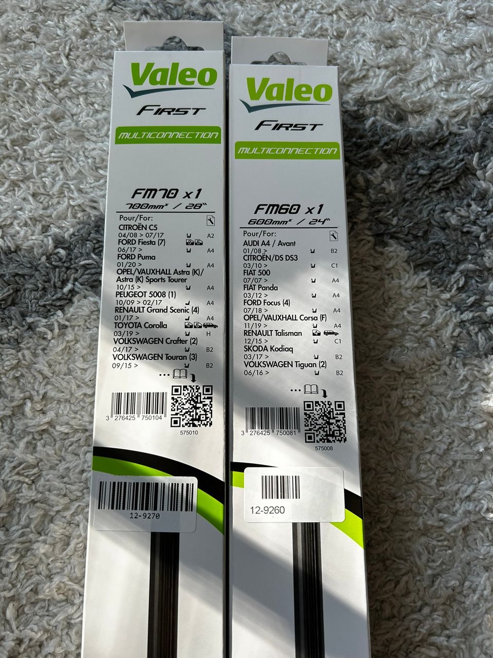 Valeo First Multiconnection pyyhkijän sulat 70 ja 60 cm