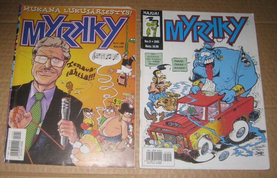 Myrkky lehdet 1995 (5 kpl), Mustanaamio (3 kpl), Witchblade (14 kpl)