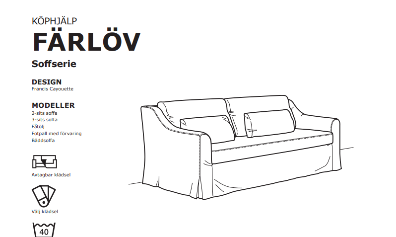 Ikea Färlöv sohva