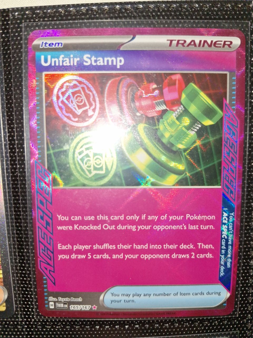 Pokemon Unfair Stamp 165/167