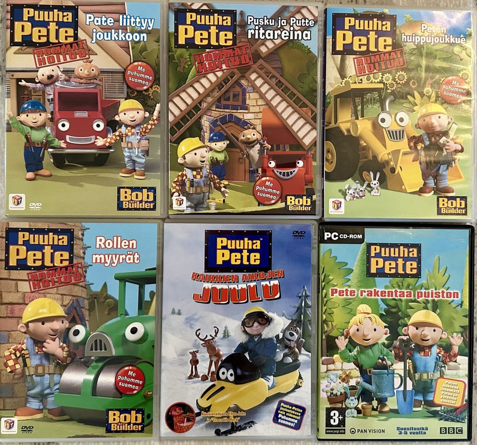 Puuha Pete DVD 5kpl + 1kpl PC peli yht. 10eur.