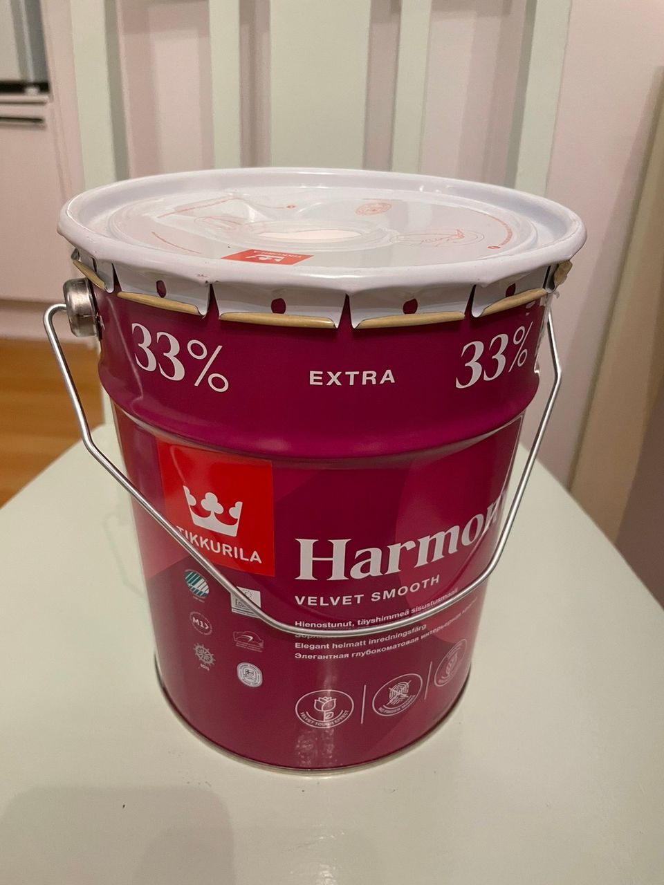 Harmony sisustusmaali 3,6l A täyshimmeä, valkoinen