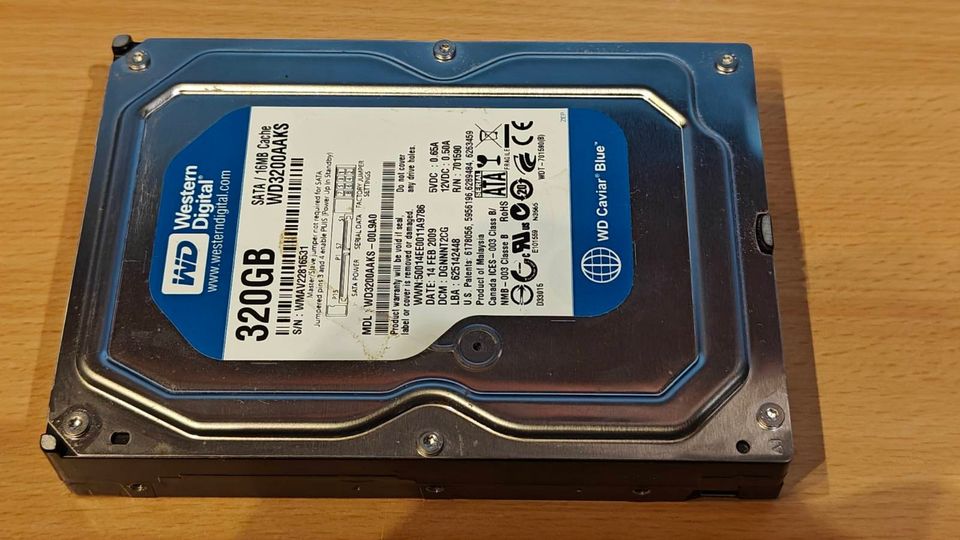 SATA-kiintolevy 320GB, WD Caviar Blue