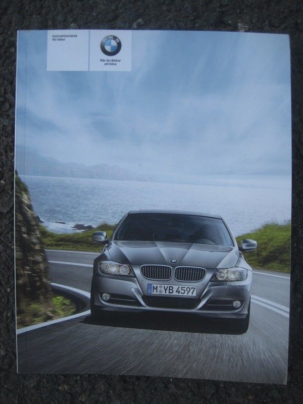 BMW E90 E91 3-sarja facelift instruktionsbok Ruotsin-kielinen