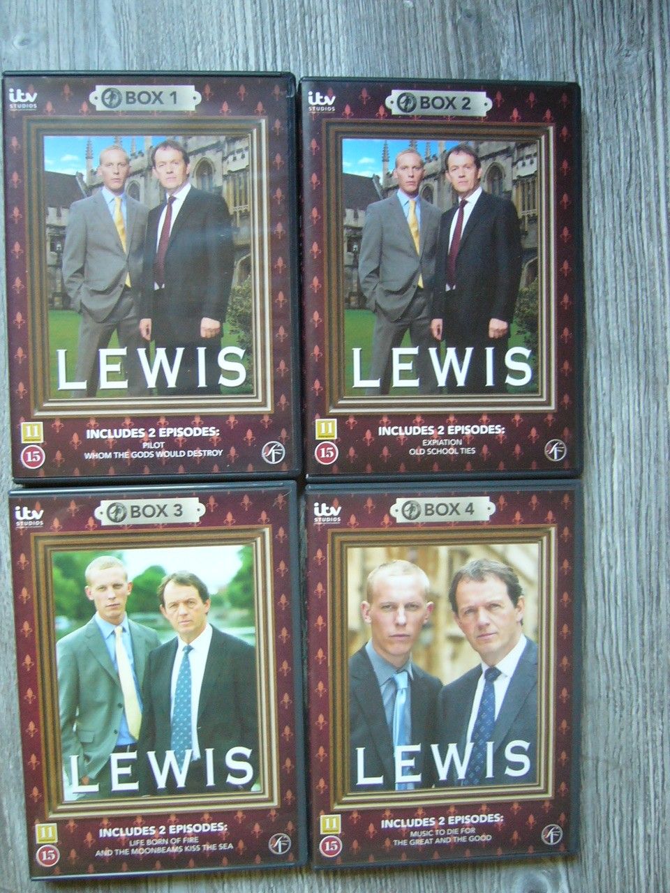 Komisario Lewis, Box 1-4