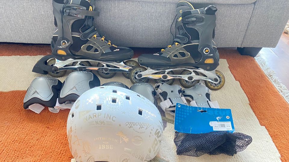 K2 rullaluistimet suojat ja kypärä