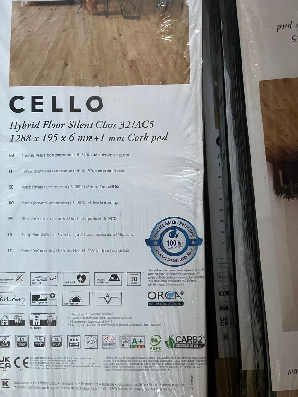 Hybridilattia Cello 7mm KL32 Tammi Blonde 2,26m2
