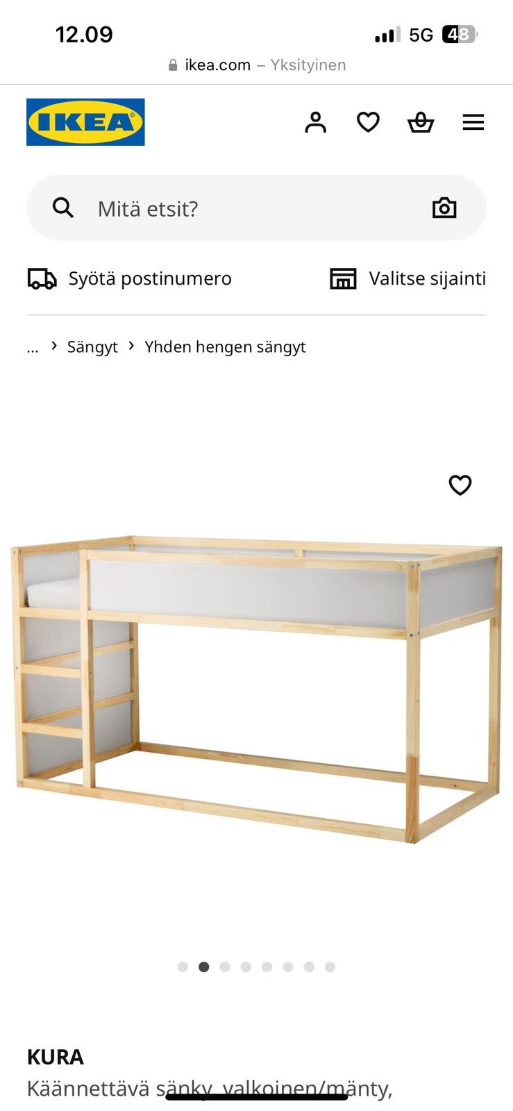 Ikea kura sänky