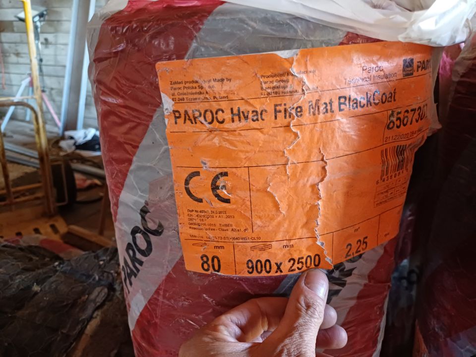 Paroc hvac firemat 80mm