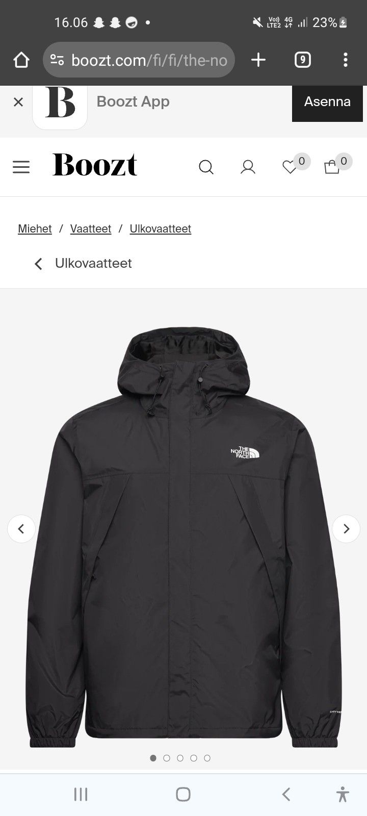 North face tuuli takki