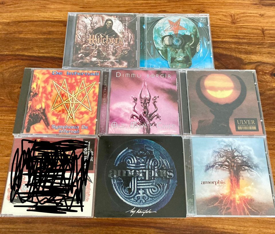 Metalli CD:t (mm Amorphis, Ulver, Dimmu Borgir)