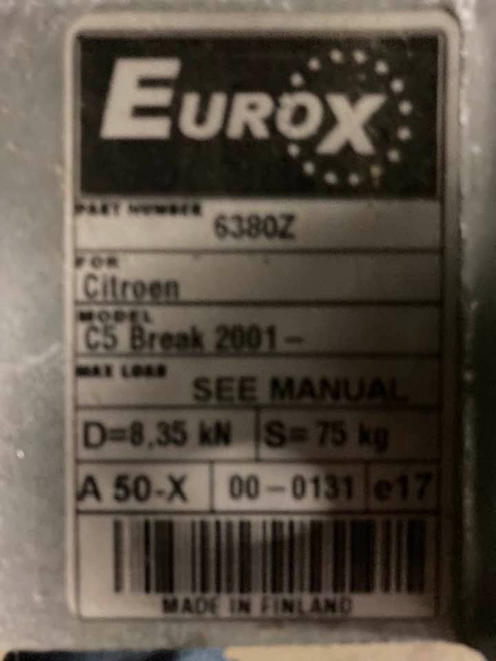 Vetokoukku Citroen C5 Break 1, alkaen vuosimallista 2001->