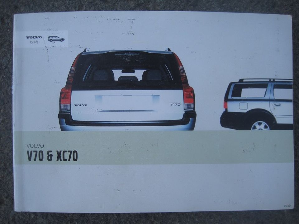Volvo V70 XC70 mk2 instruktionsbok Ruotsin-kielinen