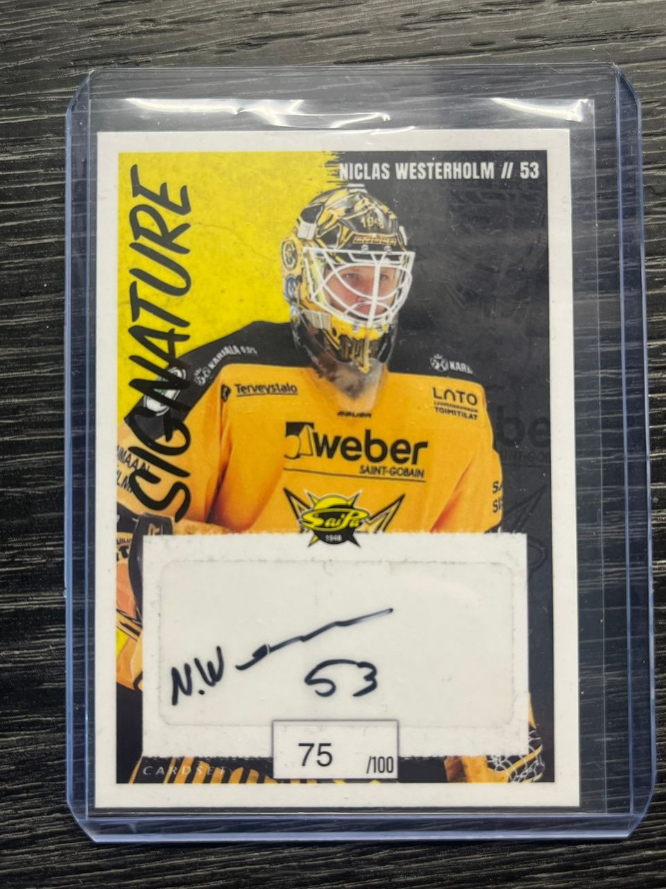 Niclas Westerholm Signature 75/100 Saipa 22-23