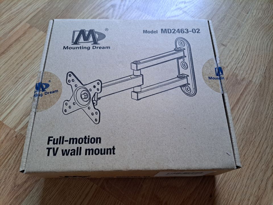 Full-motion TV wall mount MD2463-02, TV-kiinnike seinälle liikuteltava