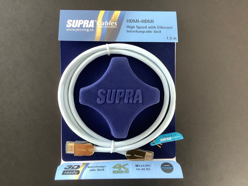 SUPRA HDMI-HDMI 1,5m. UUSI ilmainen toimitus