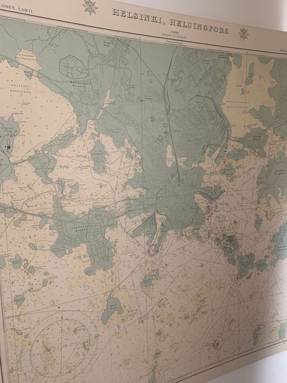 Pahvinen Helsinki-kartta