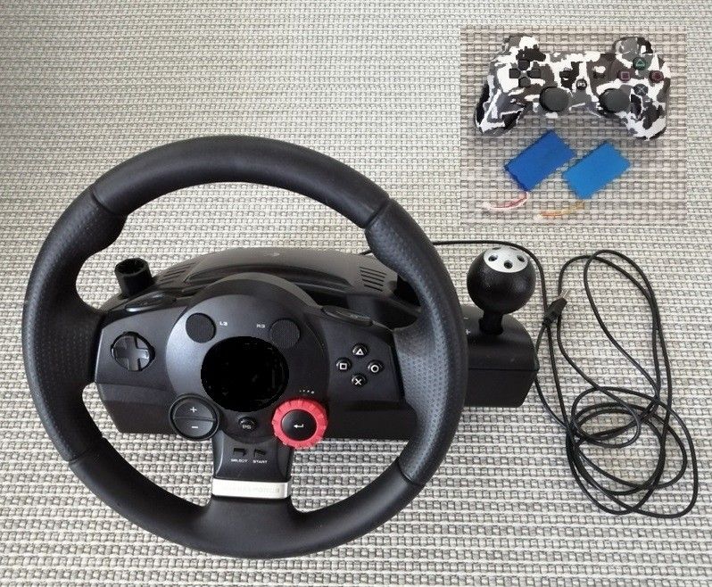 PS3 Ohjain + Logitech Driving ForceGT - ratti osa