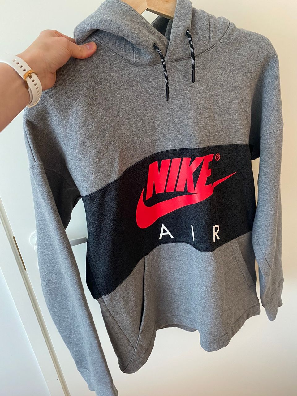 Nike Air harmaa huppari, koko S