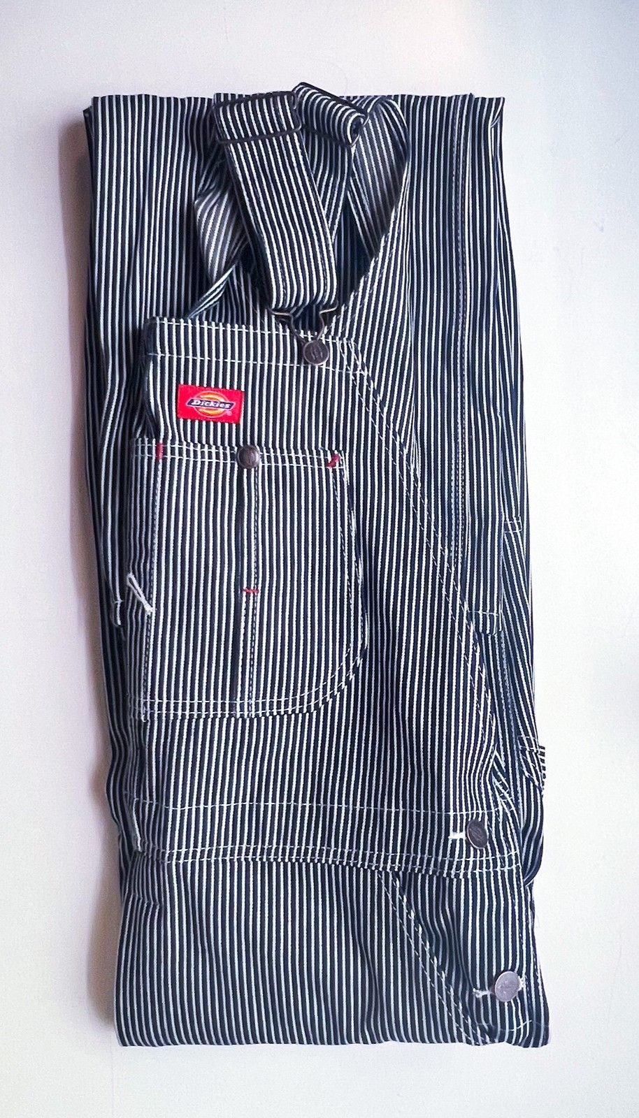 Dickies Stripe Bib Overalls Made In Mexico