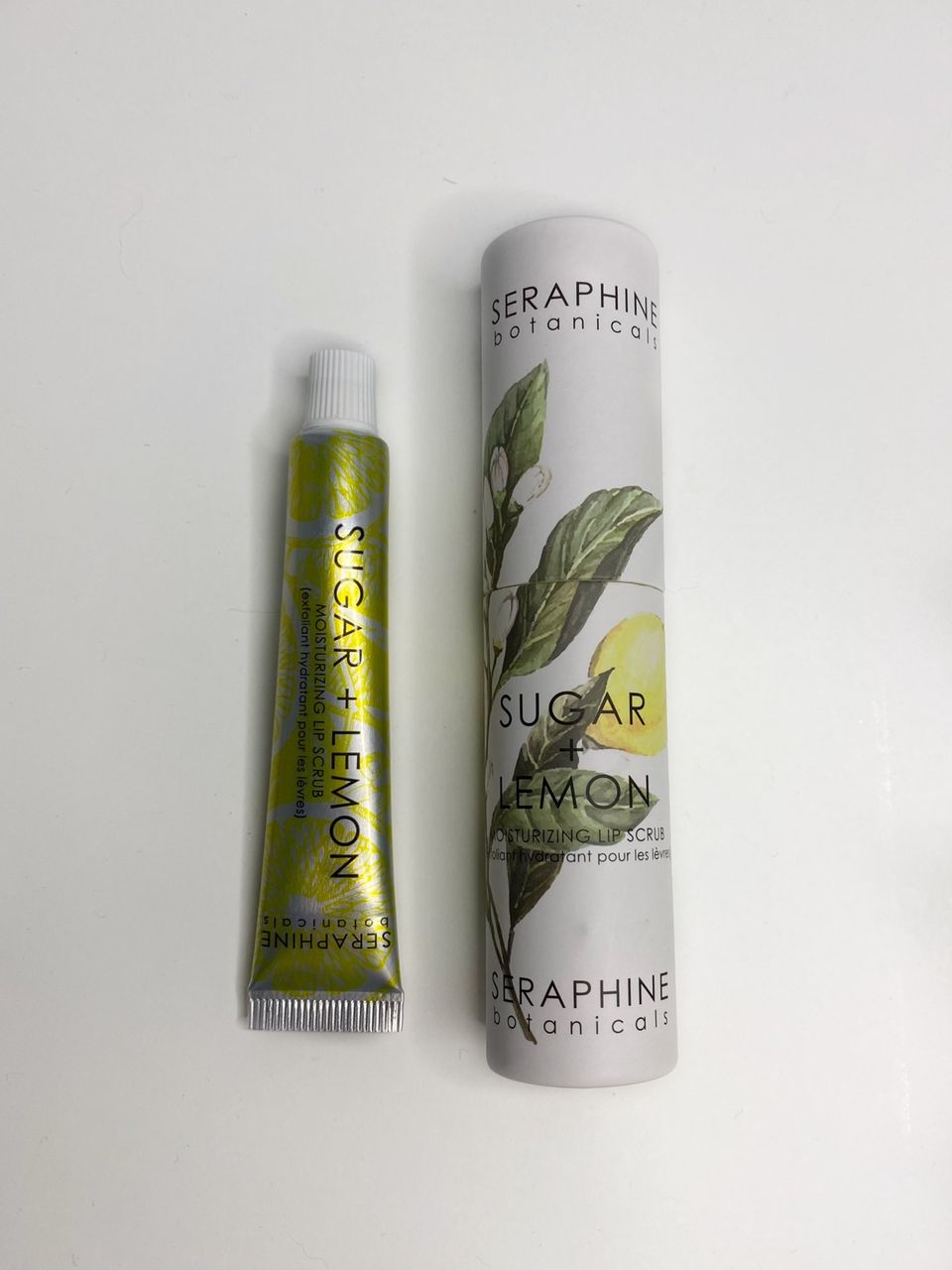 Seraphine botanicals sugar + lemon moisturizing lip scrub