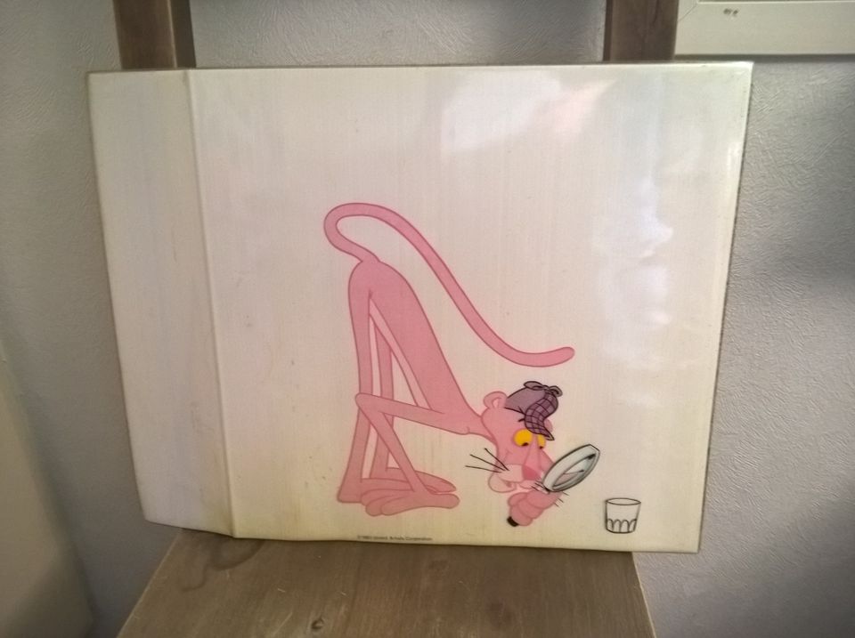 Vanha, ihana Pink Panther kirjoitusalusta /1983