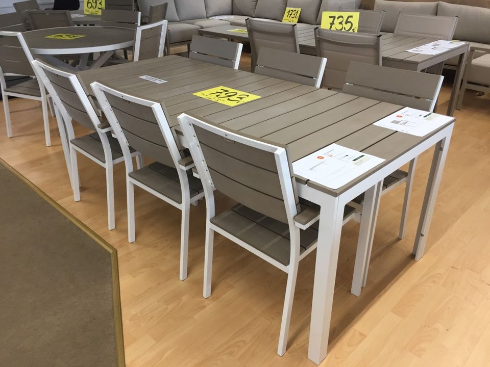 Suvi Aintwood pöytä + 6 tuolia, malli