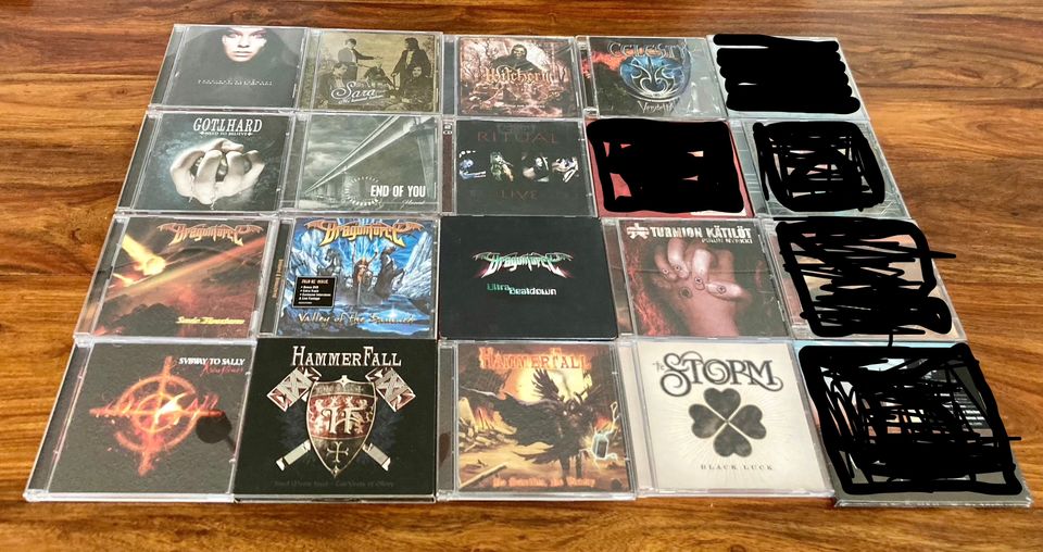Metalli ym CD:t (mm Hammerfall, Dragonforce, Turmion Kätilöt jne..)