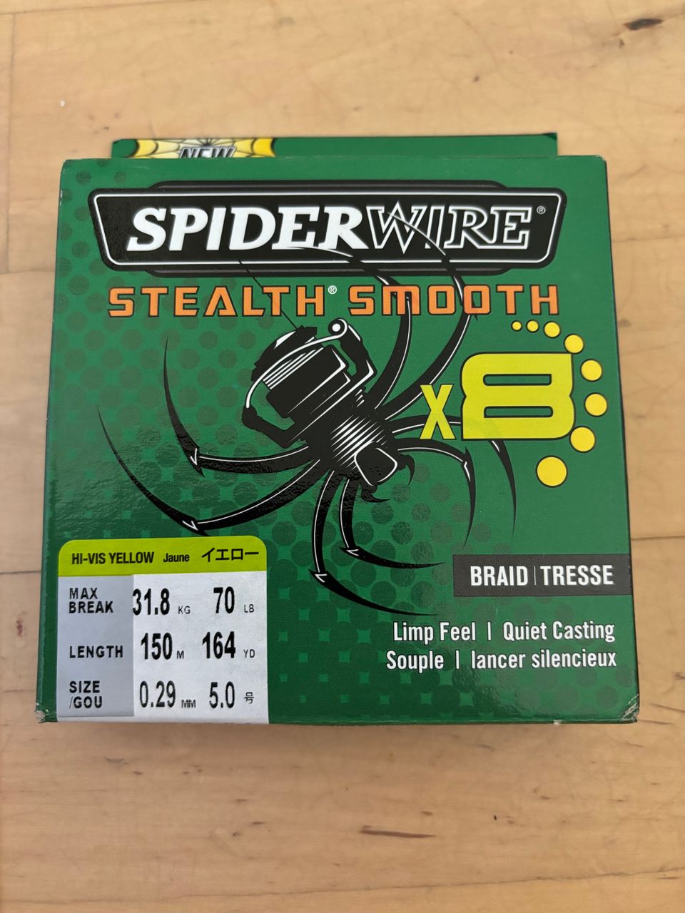 M: Spiderwire Stealth Smooth 8 kuitusiima 150 m 0,29 mm 31,8 kg keltainen