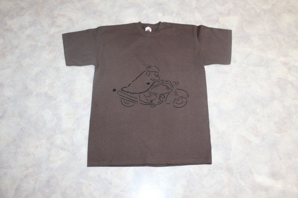 Moottoripyörä peikko t-paita M, nimellä (uusi)