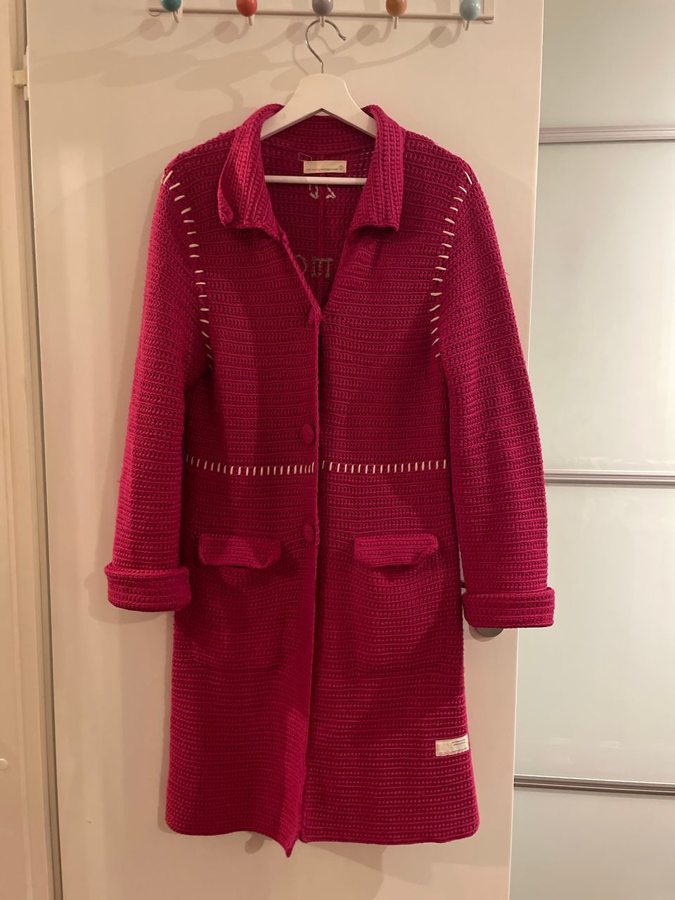 Odd Molly Grandma Coat, fuksia neuletakki, koko 2