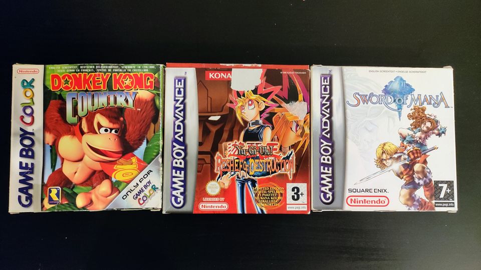 Gameboy Color ja Advance pelejä