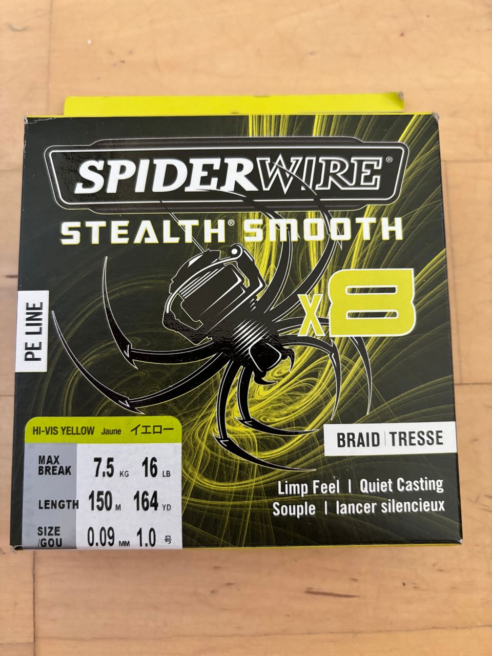 M: Spiderwire Stealth Smooth 8 kuitusiima 150 m 0,09 mm 7,5 kg keltainen