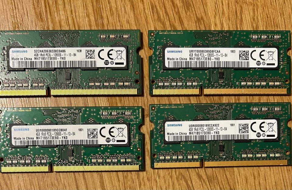 4GB DDR3 kannettavan Samsung muisteja