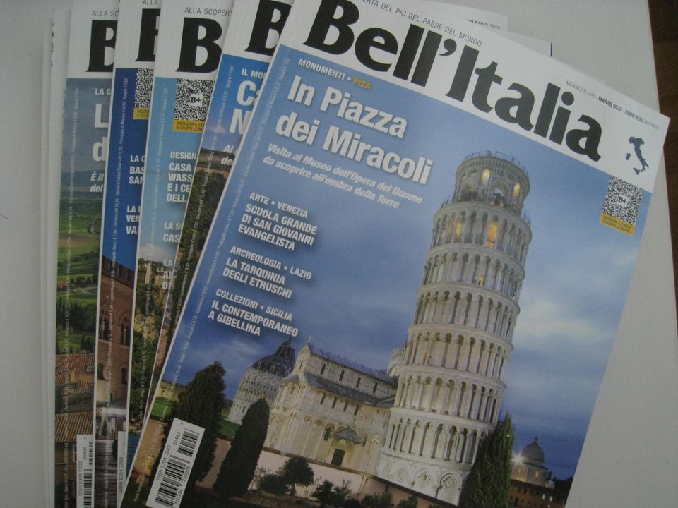 Bell’ Italia -lehtiä 9 kpl matkailu kulttuuri taide