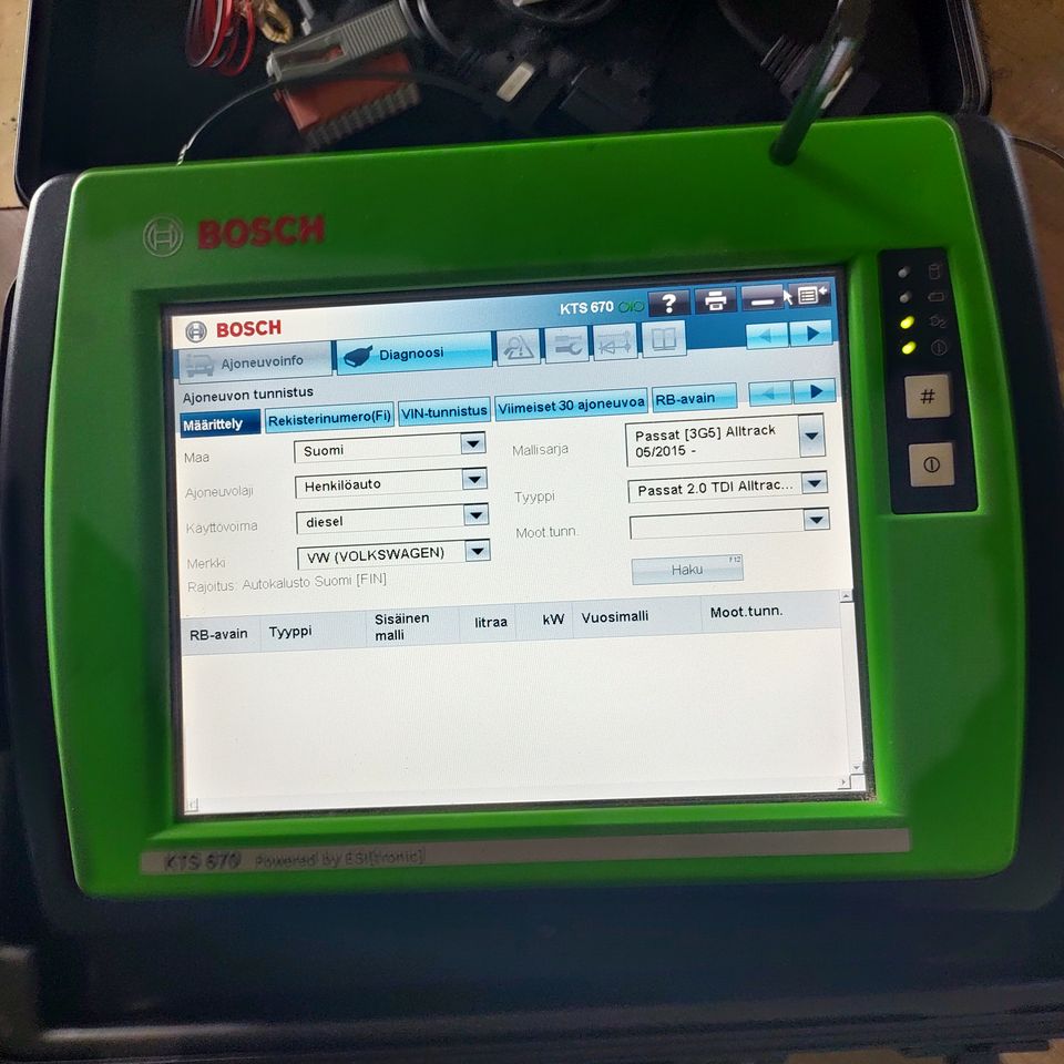 Bosch kts 670 Diagnostiikka testeri